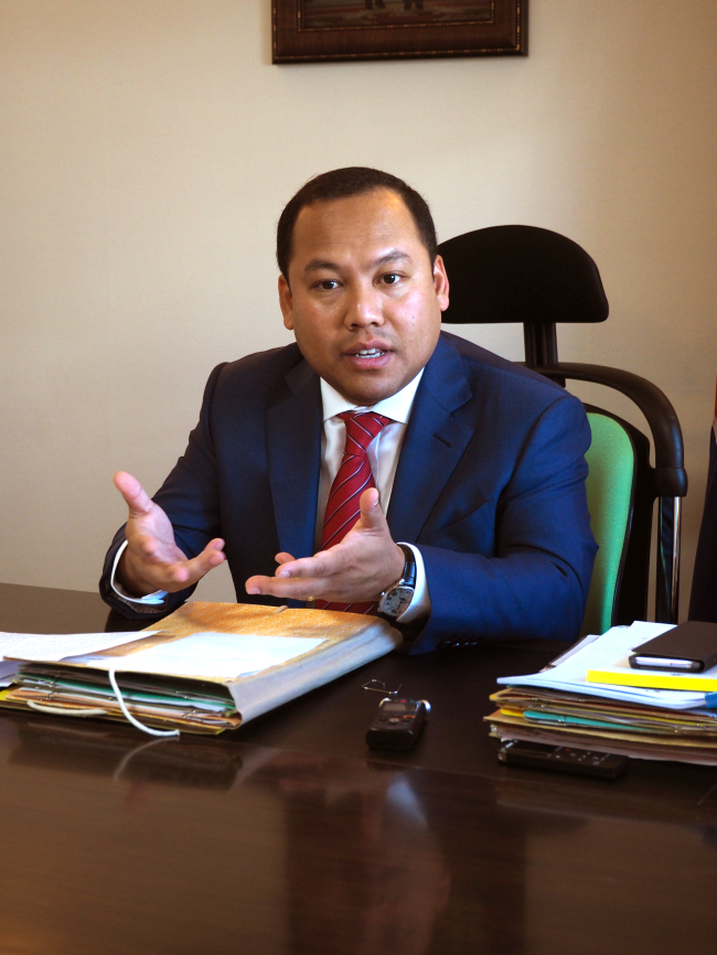 Long Dimanche, Cambodian ambassador to Korea and chair of the ASEAN Committee in Seoul (Joel Lee/The Korea Herald)