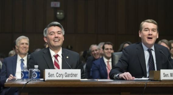Sen. Cory Gardner (L). (EPA-Yonhap)