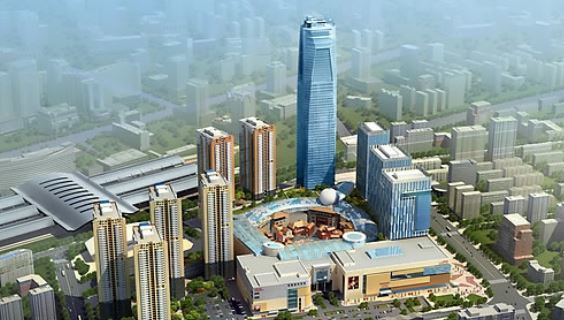 This image shows an aerial representation of the Lotte Town design in Shenyang, China, provided by Lotte Group. (Yonhap)