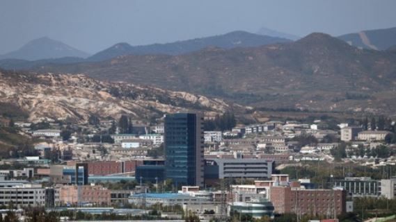 This file photo shows the Kaesong Industrial Complex, the now-shuttered inter-Korean factory zone in North Korea's border city of Kaesong. (Yonhap)