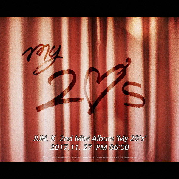 A teaser image for 2PM Jun.K’s upcoming solo EP “My 20s” (JYP Entertainment)