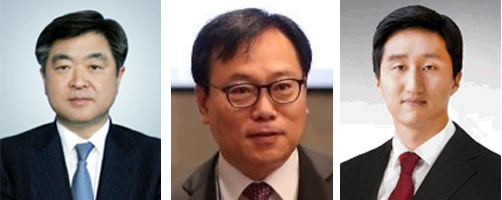 (왼쪽부터) 권오갑 부회장, 강환구 사장, 정기선 상무