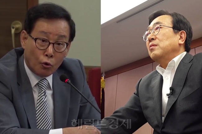 페북을 통해 낯뜨거운 ‘물안의 개구리’ 논쟁을 벌이고 있는 자유한국당 이종혁 최고위원과 서병수 부산시장.[사진=헤럴드경제DB]