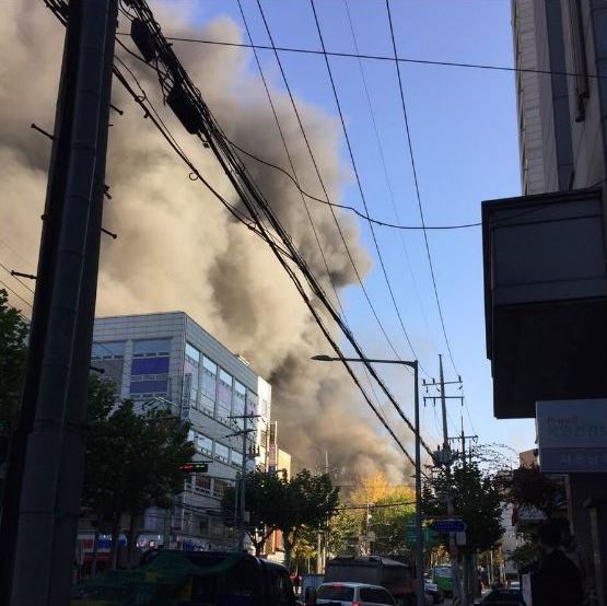 한 SNS 사용자가 올린 서울교대 현장 사진 [사진=트위터]
