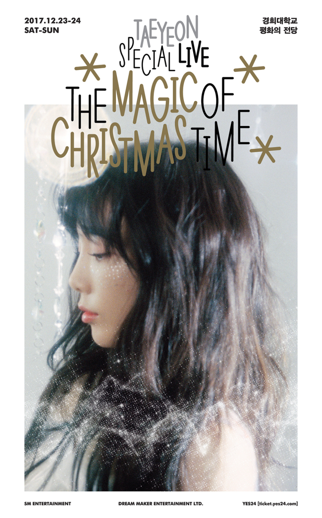 A poster for Taeyeon‘s upcoming Christmas concert (S.M. Entertainment)