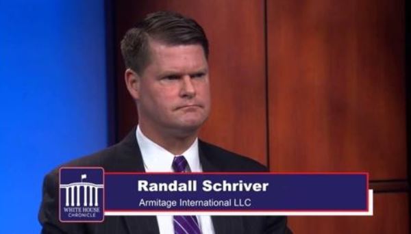 This still image, captured from footage on YouTube, shows Randall Schriver. (Yonhap)