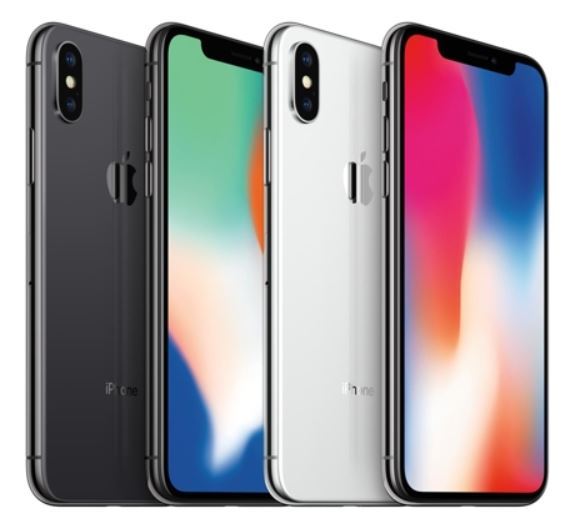 Some of Apple Inc.`s iPhone X smartphones are shown in this picture released by SK Telecom Co. on Nov. 16, 2017. (Yonhap)