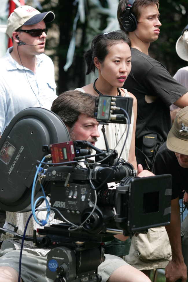 Gina Kim directs on set in this handout photo distributed Sunday. (Cyan Films)