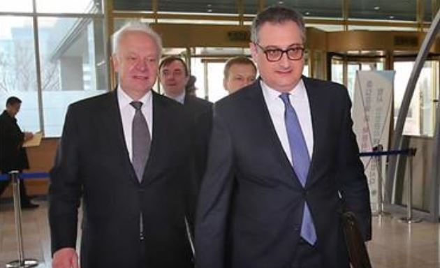 Russian Vice Foreign Minister Igor Morgulov (R) (Yonhap)