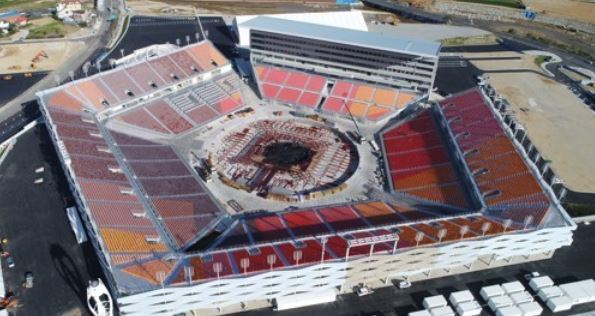 This file photo taken Sept. 29, 2017, shows the PyeongChang Olympic Stadium, the venue of the opening and closing ceremonies for the 2018 PyeongChang Winter Olympics. (Yonhap)