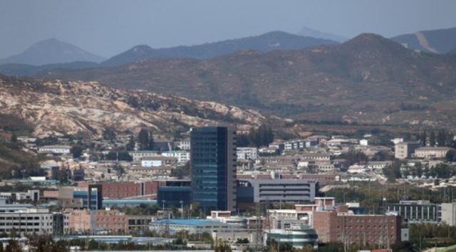 This undated file photo shows the Kaesong Industrial Complex, the now-shuttered inter-Korean industrial park in North Korea's border city of Kaesong. (Yonhap)