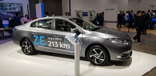 Renault Samsung Motor's new electric vehicle sedan model SM3 Z.E.