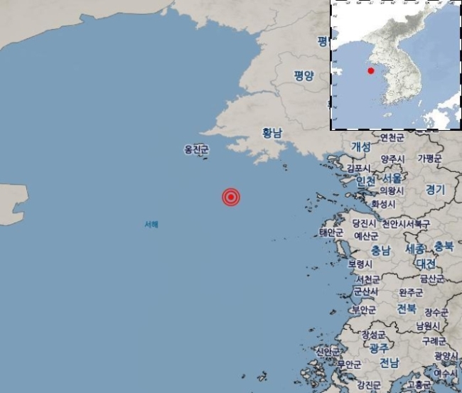 24일 새벽 규모 2.6의 지진이 인천에서 발생했다. [사진=기상청 홈페이지 캡처]