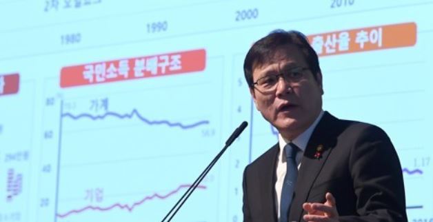 Financial Services Commission Chairman Choi Jong-ku speaks during a meeting with chief executives on Nov. 24, 2017. (Yonhap)