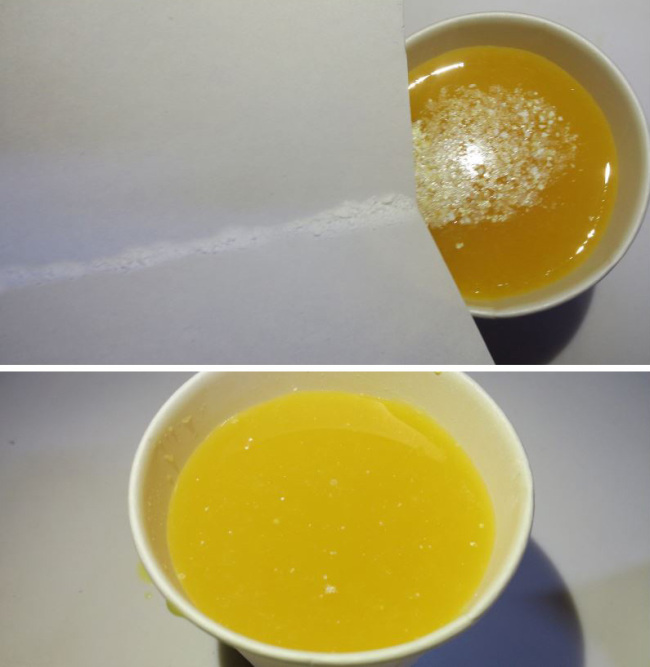 Photo of the drugged orange juice the suspect claims to have used on the victim. (Womad capture)