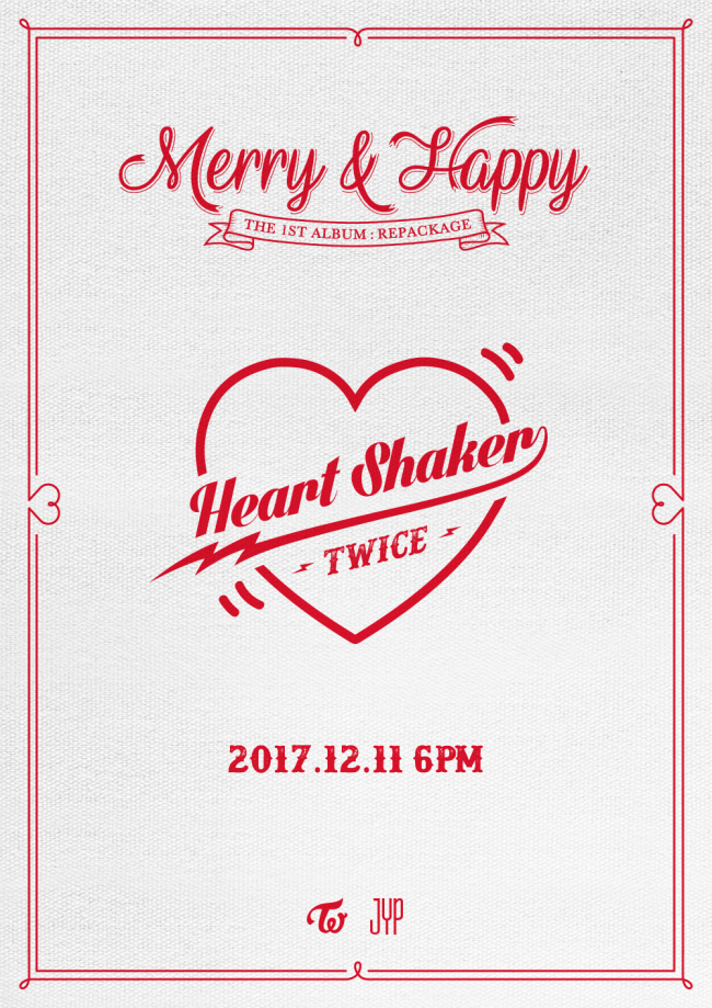 The logo for Twice’s new song “Heart Shaker” (JYP Entertainment)