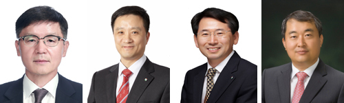 왼쪽부터 GS 정찬수 사장, GS칼텍스 김형국 사장, GS스포츠 엄태진 사장, GS건설 이상기 부사장