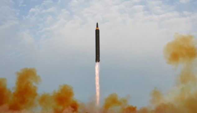 North Korea fires a Hwasong-12 ballistic missile on Sept. 15, 2017, in this file photo. (Yonhap)
