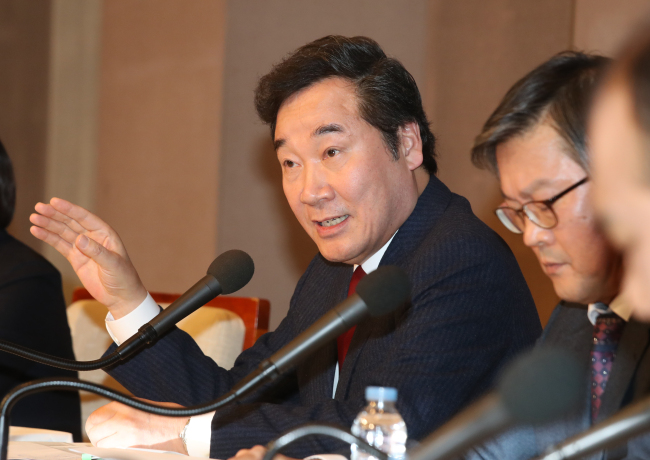 이낙연 국무총리가 29일 오전 서울 중구 프레스센터에서 열린 관훈토론회에서 발언하고 있다. ［사진=연합뉴스］