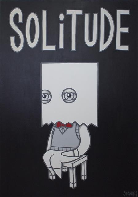 Jeanie Lee, Solitude (Paper Bag Men Series), 2017, Acrylic on canvas, 133×93 cm. [제공=갤러리 엠]