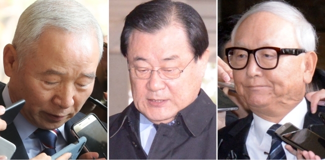 왼쪽부터 남재준, 이병기, 이병호 전 국정원장 [사진=연합뉴스, 헤럴드경제]