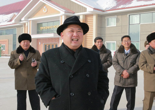 In this photo provided on Wednesday by the North’s Korean Central News Agency, its leader Kim Jong-un inspects a potato farina factory located in Samjiyon, Ryanggang Province. (Yonhap)
