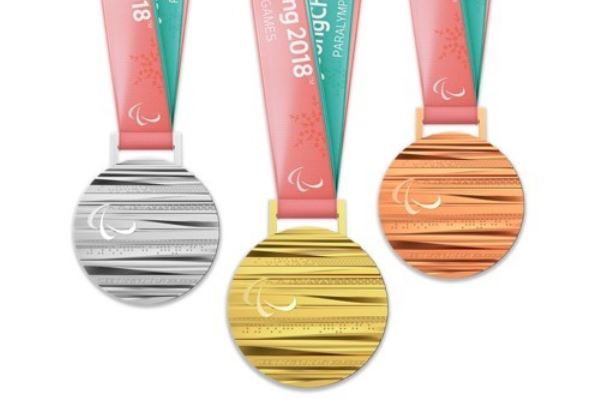 This photo provided by the organizing committee for the 2018 PyeongChang Winter Paralympics on Dec. 11, 2017, shows the medals to be awarded at the competition. (Yonhap)
