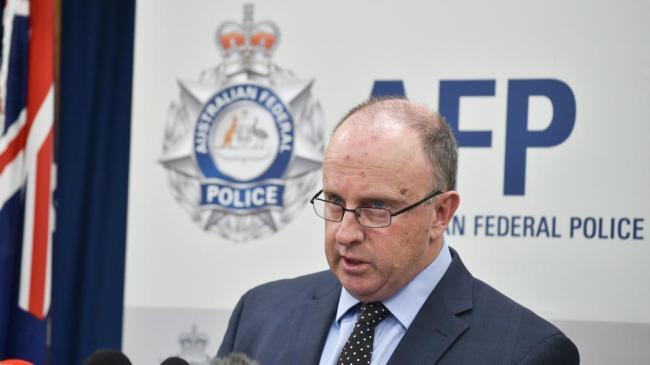 Australian Federal Police Assistant Commissioner Neil Gaughan speaks to the media about a North Korean agent in Sydney on December 17, 2017 (AFP)