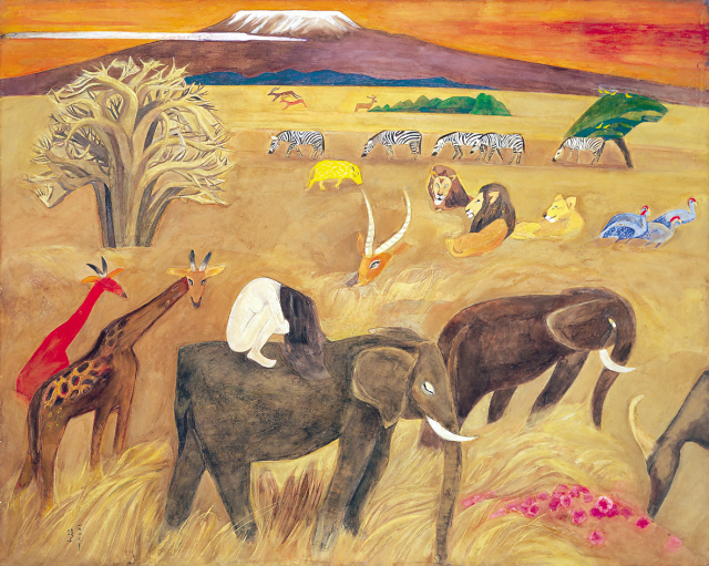 천경자, 내 슬픈 전설의 49페이지, 1976, 종이에 채색, 130×162cm.
[제공=서울미술관]