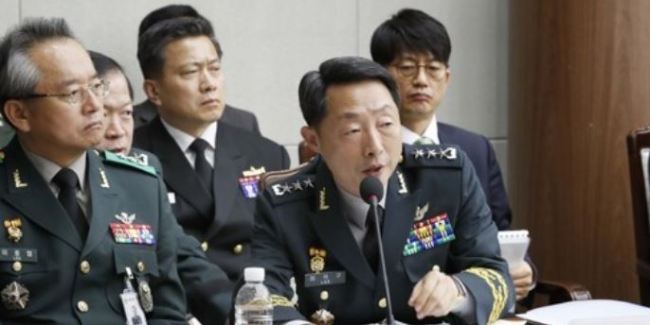 This photo, taken on Oct. 30, 2017, shows Lt. Gen. Lee Suk-koo, the commander of the Defense Security Command, speaking during a parliamentary audit at the Ministry of National Defense in Seoul. (Yonhap)