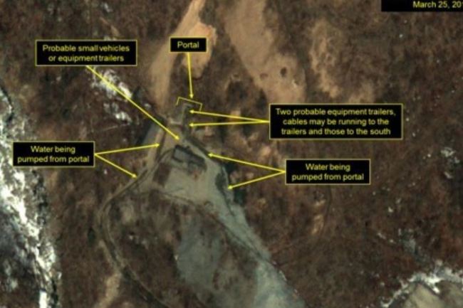 Satellite imagery shows North Korea's nuclear test site in a photo released by 38 North. (Yonhap)
