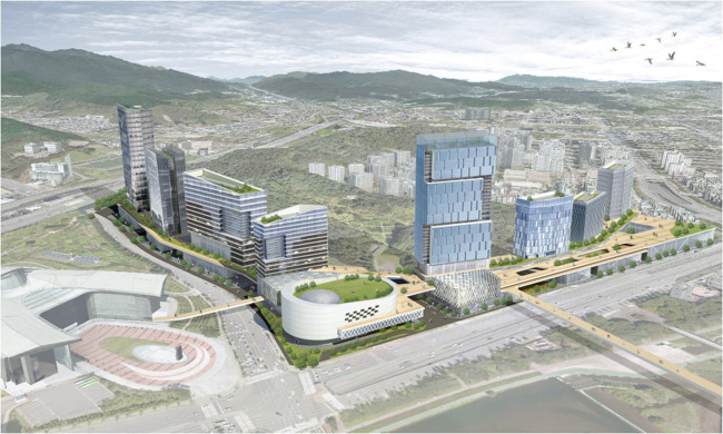 백현지구 마이스 산업 단지 조감도.[사진제공=성남시]
백현지구 마이스 산업 단지 조감도.[사진제공=성남시]