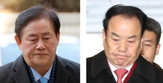 The composite photo filed Jan. 3 shows Rep. Choi Kyung-hwan (L) and Lee Woo-hyun of the Liberty Korea Party. (Yonhap)