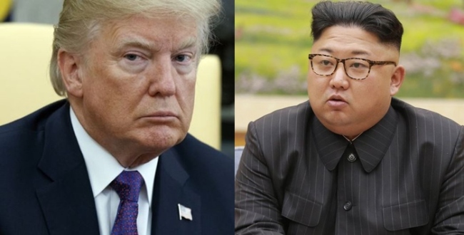 US President Donald Trump (L) and North Korea's leader Kim Jong-un (AP)
