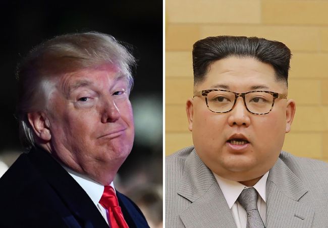 US President Donald Trump (left) and North Korean leader Kim Jong-un. Yonhap