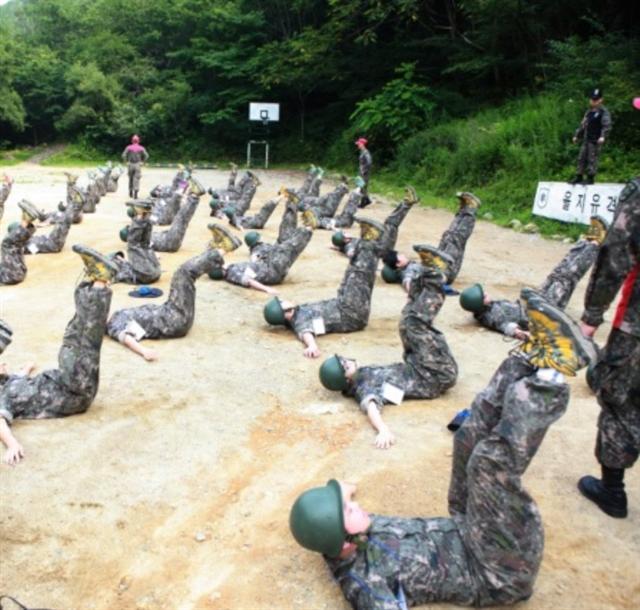 병영체험 모습(기사의 특정 내용과 관련 없음).