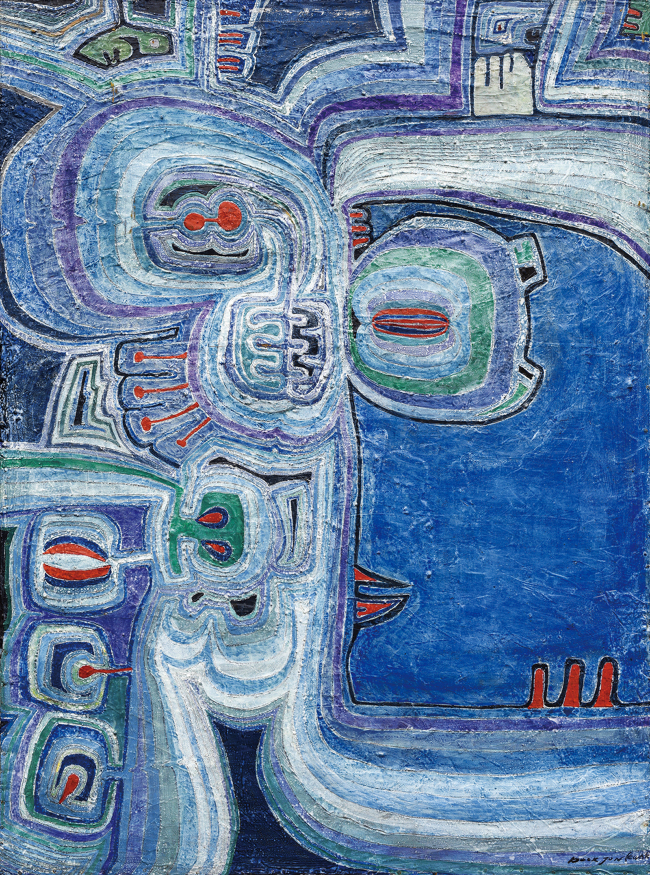 곽덕준, 심연 I (Abyss I), 1966, 판넬에 석고, 호분, 수지, 수채, 아크릴, 151 x 112 cm.[사진제공=갤러리현대]