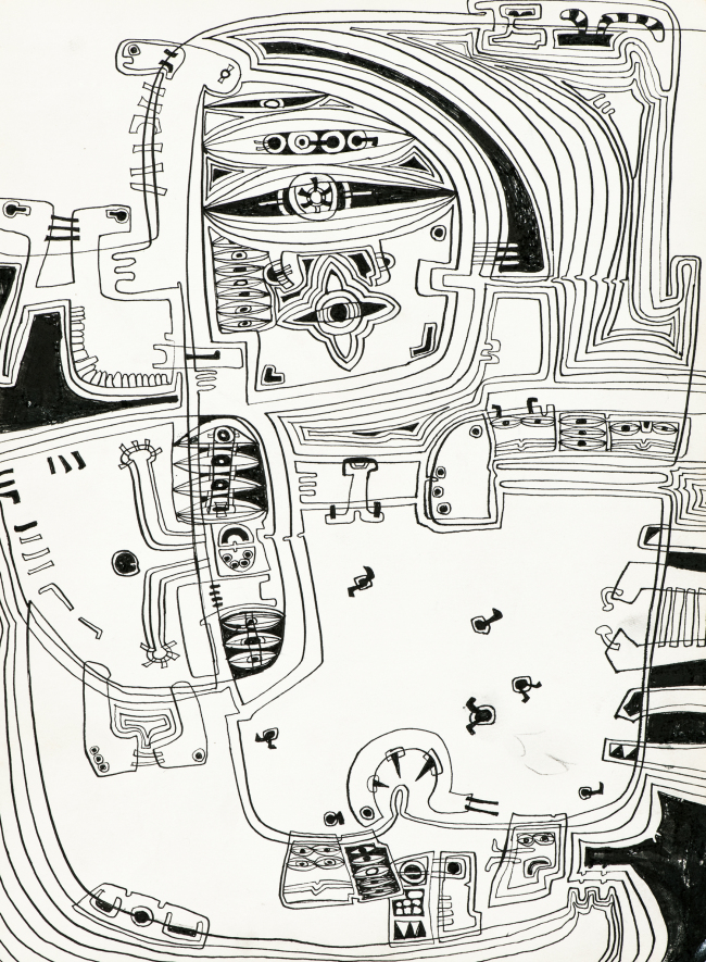 곽덕준, 소묘 No.38 (Drawing No.38), 1966, 종이에 잉크, 35 x 25 cm [사진제공=갤러리현대]