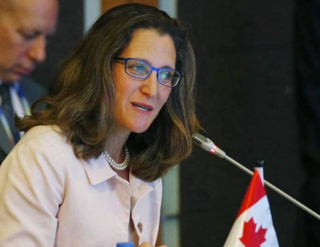 Canada's foreign minister Chrystia Freeland (AP)