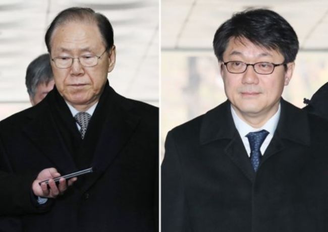 Kim Paik-joon, left, and Kim Jin-mo. (Yonhap)
