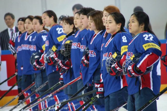 The South Korean women's ice hockey team. (Yonhap)