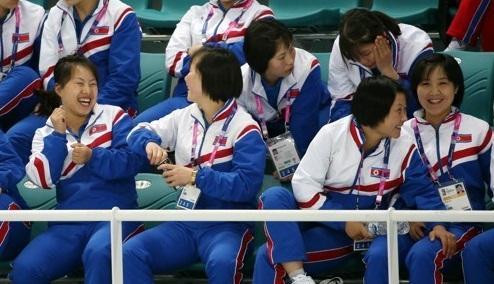 지난해 봄 강원도를 찾은 북한 아이스하키 대표팀.  [제공=강원도청]