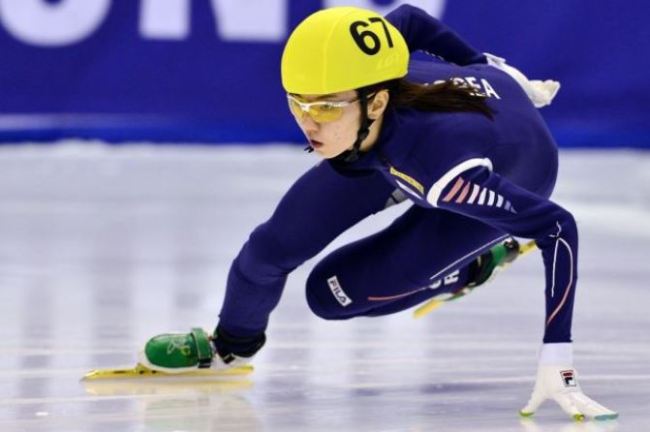 Shim Suk-heec, captain of South Korea's women's short track speed skating team. (AFP-Yonhap)