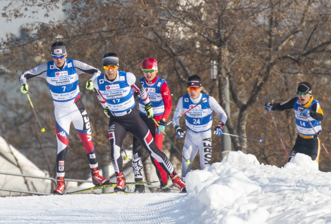 Cross-country skiers compete in the 2018 Seoul International Cross-Country Competition on Jan. 5. (Yonhap)