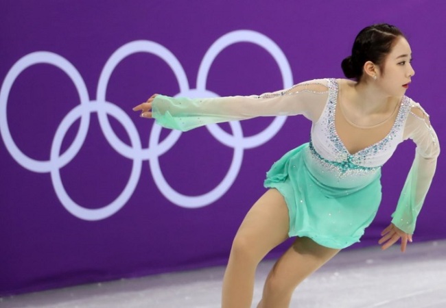 In this file photo, South Korea's Choi Da-bin skates in the ladies' singles short program for the figure skating team event of the 2018 PyeongChang Winter Olympics in Gangneung Ice Arena on Feb. 11, 2018. (Yonhap)