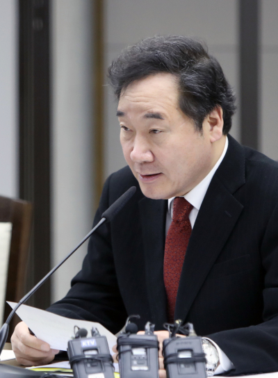 이낙연 총리가 22일 정부 세종청사에서 국정현안점검 조정회의에서 발언하고 있다. ［사진=연합뉴스］