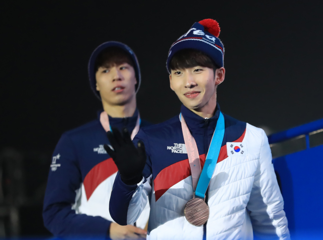 Gold medalist Lim Hyo-jun also won a bronze in men's 500-meter short track speedskating (Yonhap)