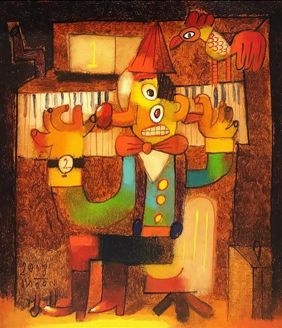 문형태, Pianoman, 45.5×53cm, Oil on canvas, 2018
[제공=갤러리조은]