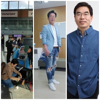 남경필 공항패션(왼쪽)과 이재명 찢긴 청바지패션(가운데)과 청남방 코디한 양기대 광명시장(오른쪽)
남경필 공항패션(왼쪽)과 이재명 찢긴 청바지패션(가운데)과 청남방 코디한 양기대 광명시장(오른쪽)