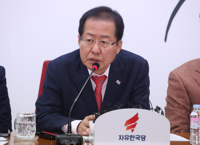 Hong Joon-pyo, the leader of the main opposition Liberty Korea Party (Yonhap)